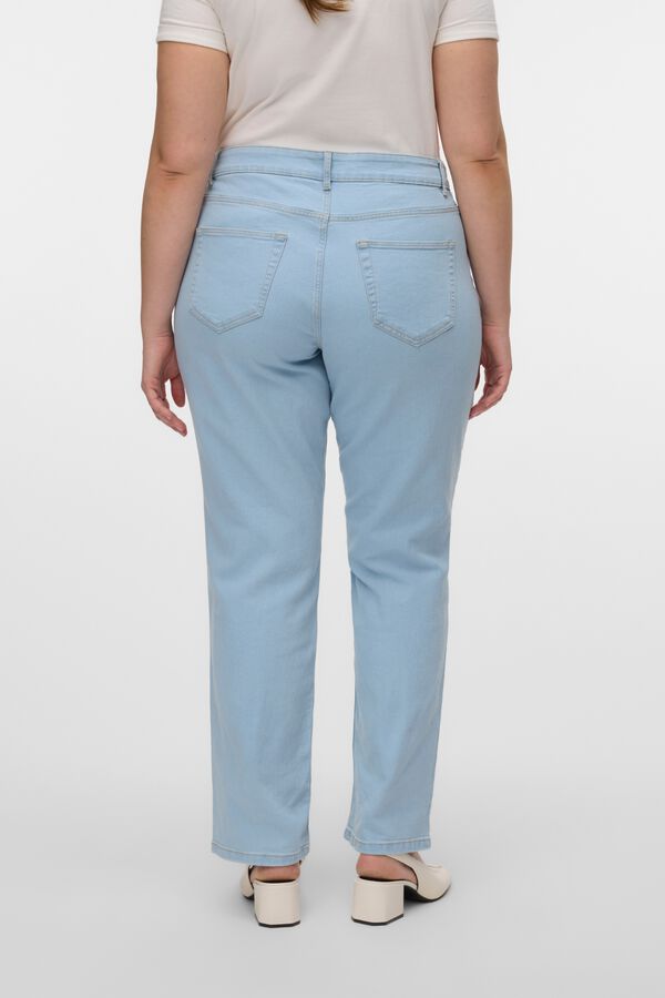 Vero Moda Curve Pantal&oacute;n vaquero de corte recto talla grande Azul