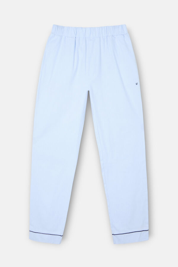 Silbon Pijama camiseiro pied-de-poule Azul