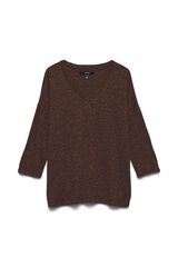 Vero Moda Camisola mesclada gola em bico Castanho