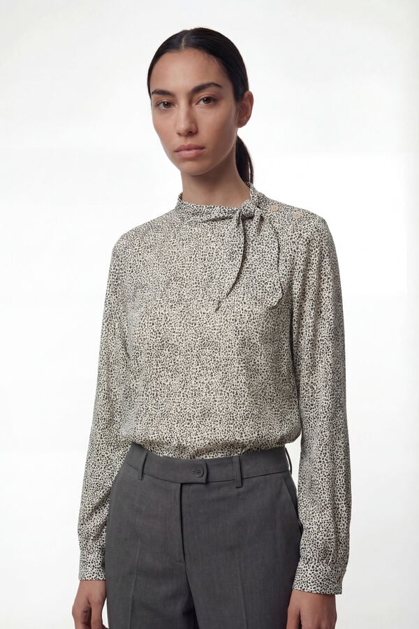 Vero Moda Blusa com la&ccedil;ada Impress&atilde;o