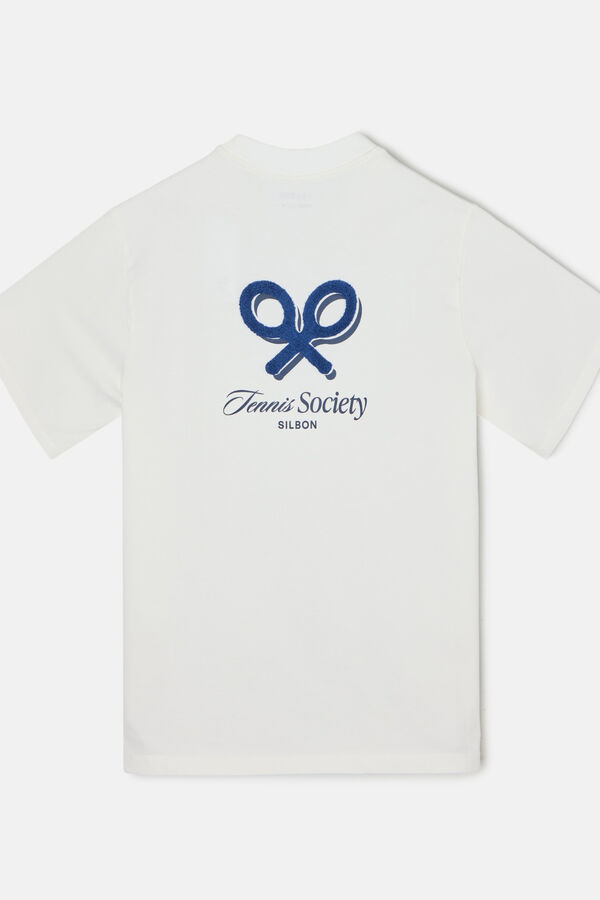 Silbon T-shirt especial para sociedade de tênis Ecru
