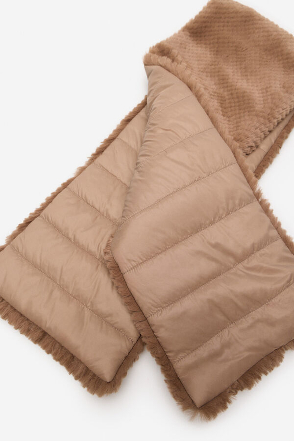 Cortefiel reversible fur collar Brown