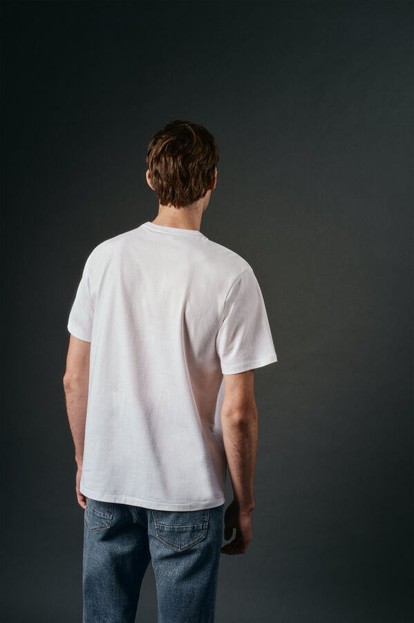 OOTO Camiseta gráfica lavada Branco