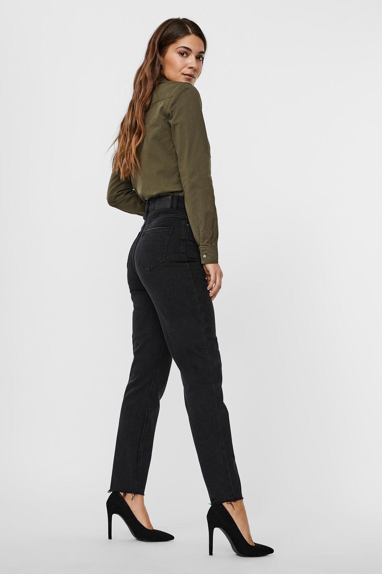 Vaqueros talle alto mujer outlet