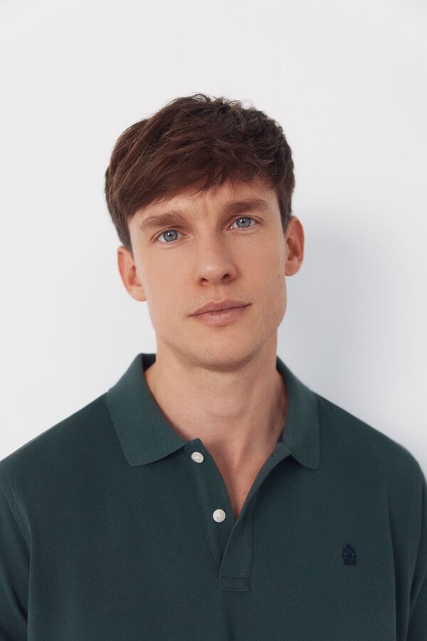 Cortefiel Basic piqué polo shirt Kaki