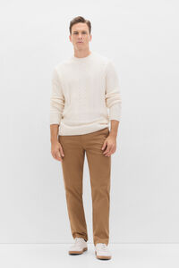 Cortefiel Regular fit chinos Camel