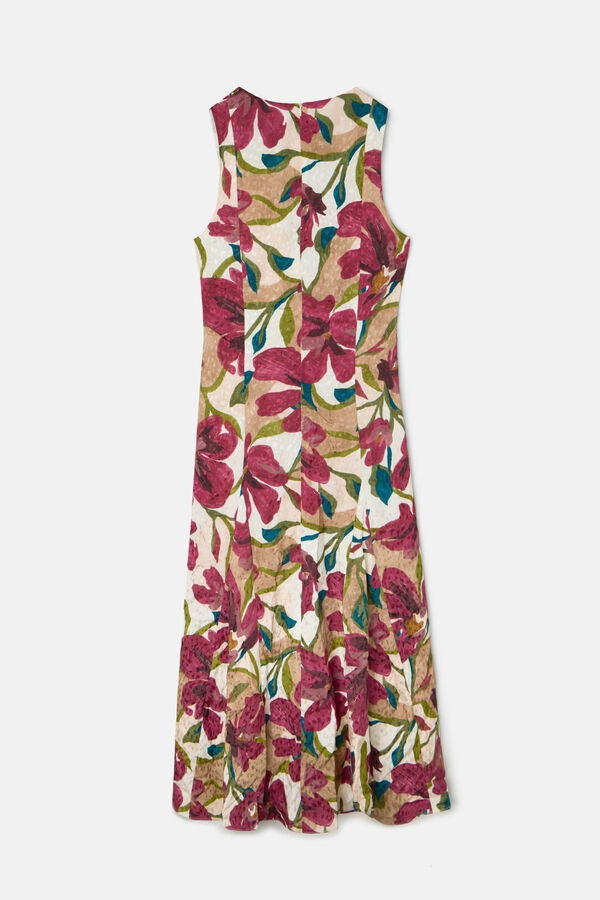 Silbon Vestido floral com halter e coleção de eventos Multicolorido
