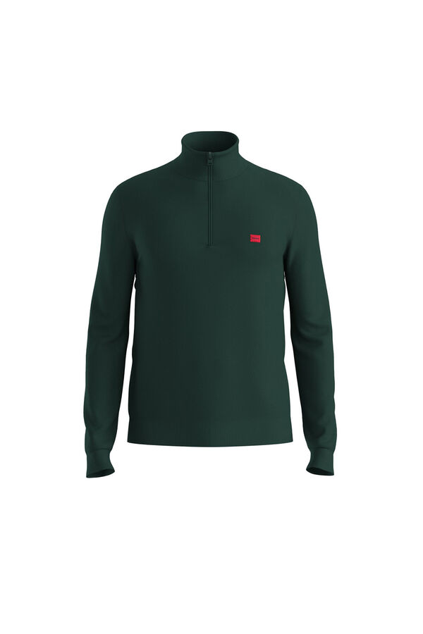 HUGO Camisola com fecho-éclair Verde