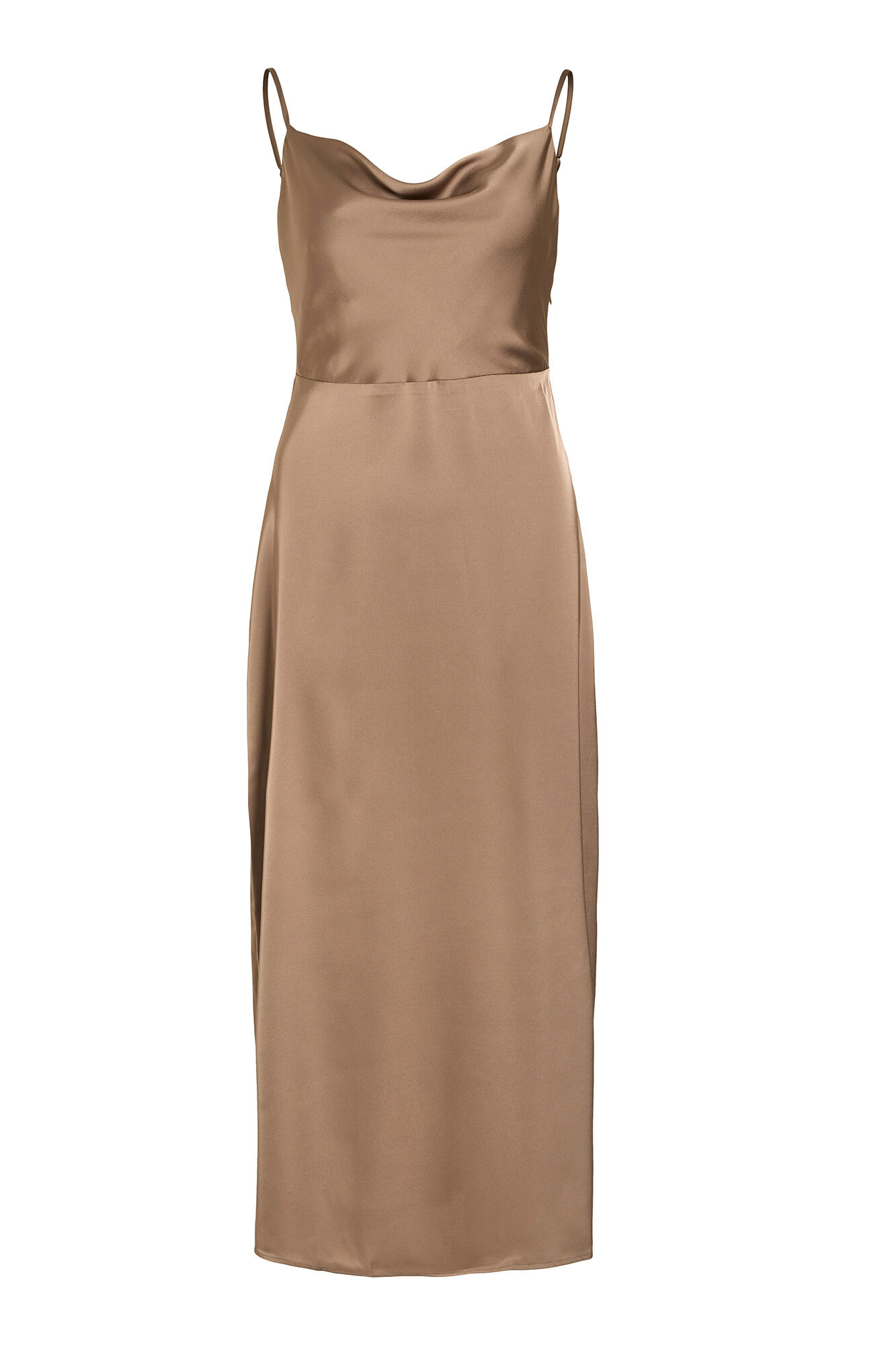 Vila Vestido midi acetinado de festa