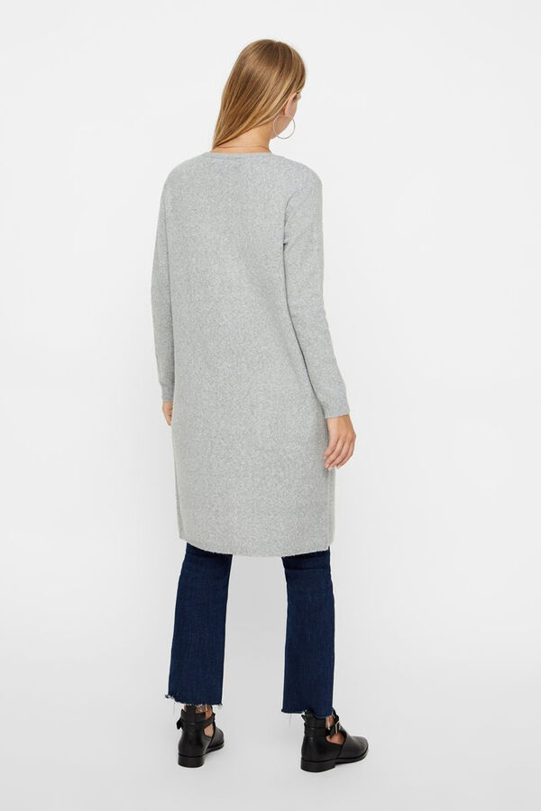 Vero Moda Women's long cardigan with long sleeves Grey
