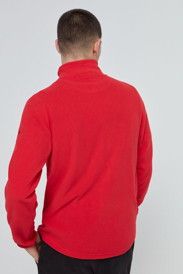 Cortefiel Fleece jacket Red