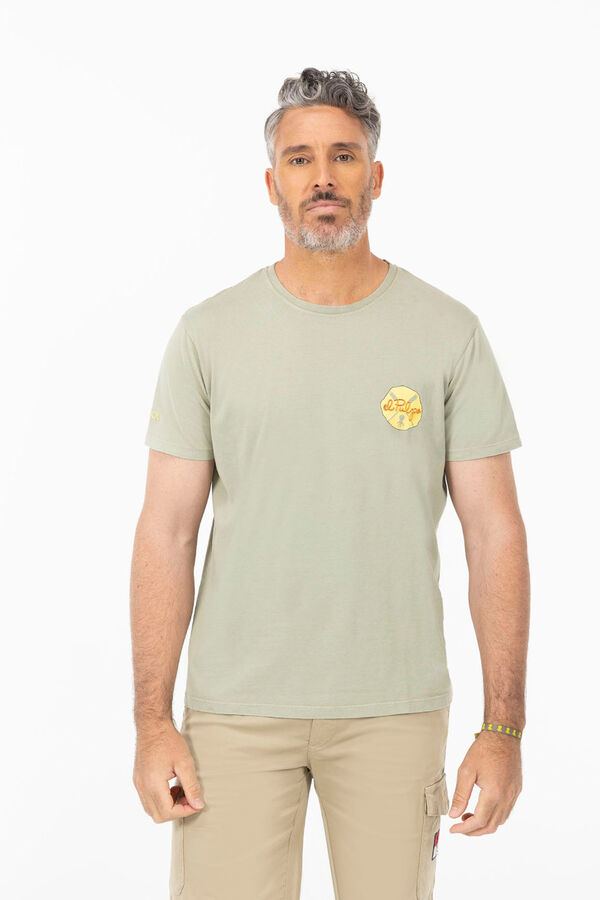Cortefiel T-shirt estampado new splash peito Verde