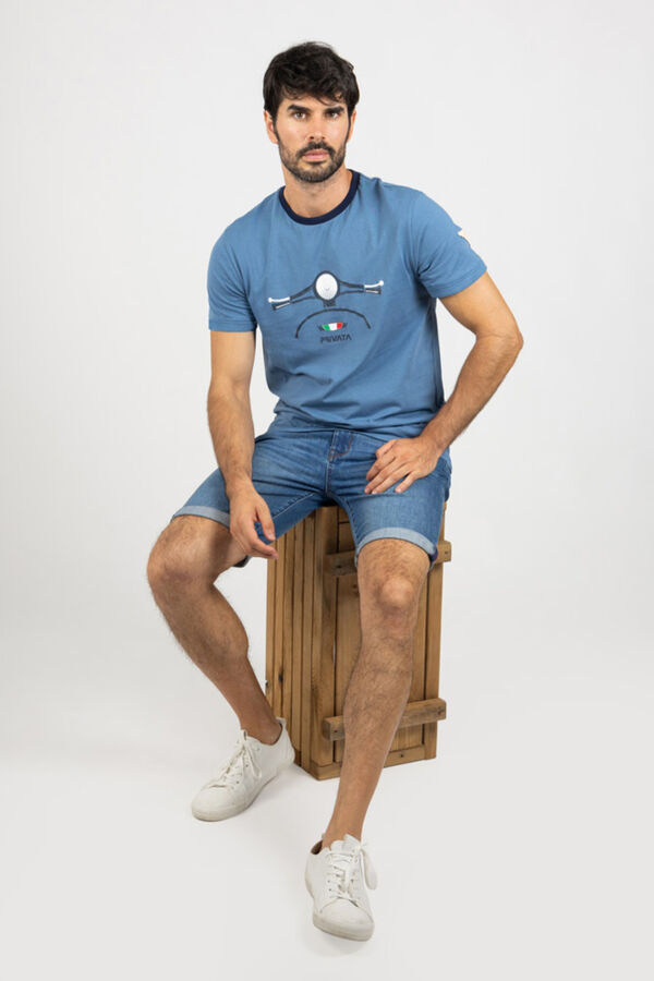 Privata T-shirt de manga curta Azul