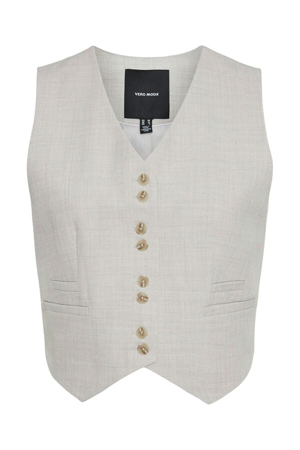 Cortefiel Formal waistcoat with buttons  Grey
