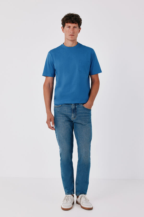 Cortefiel Slim tapered fit jeans Blue
