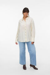 Vero Moda Curve Camisa de manga manga comprida plus size Cinzento