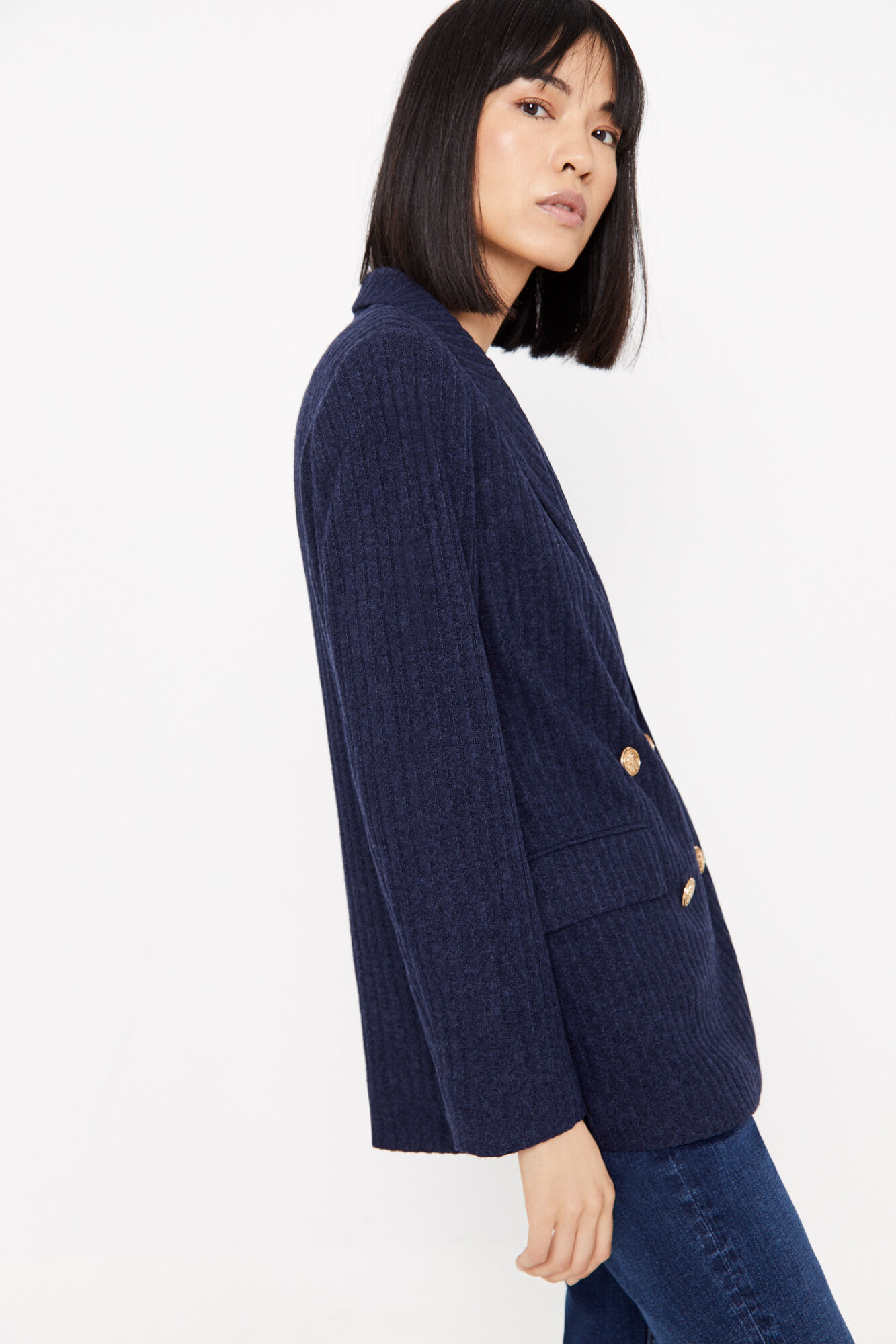 Jersey knit blazer best sale womens