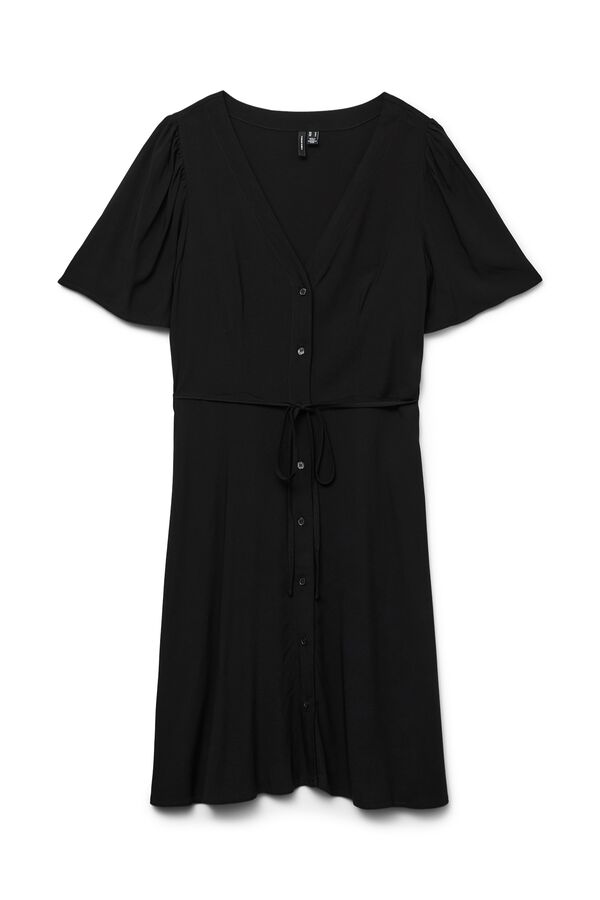 Vero Moda Vestido curto com bot&otilde;es Cinzento