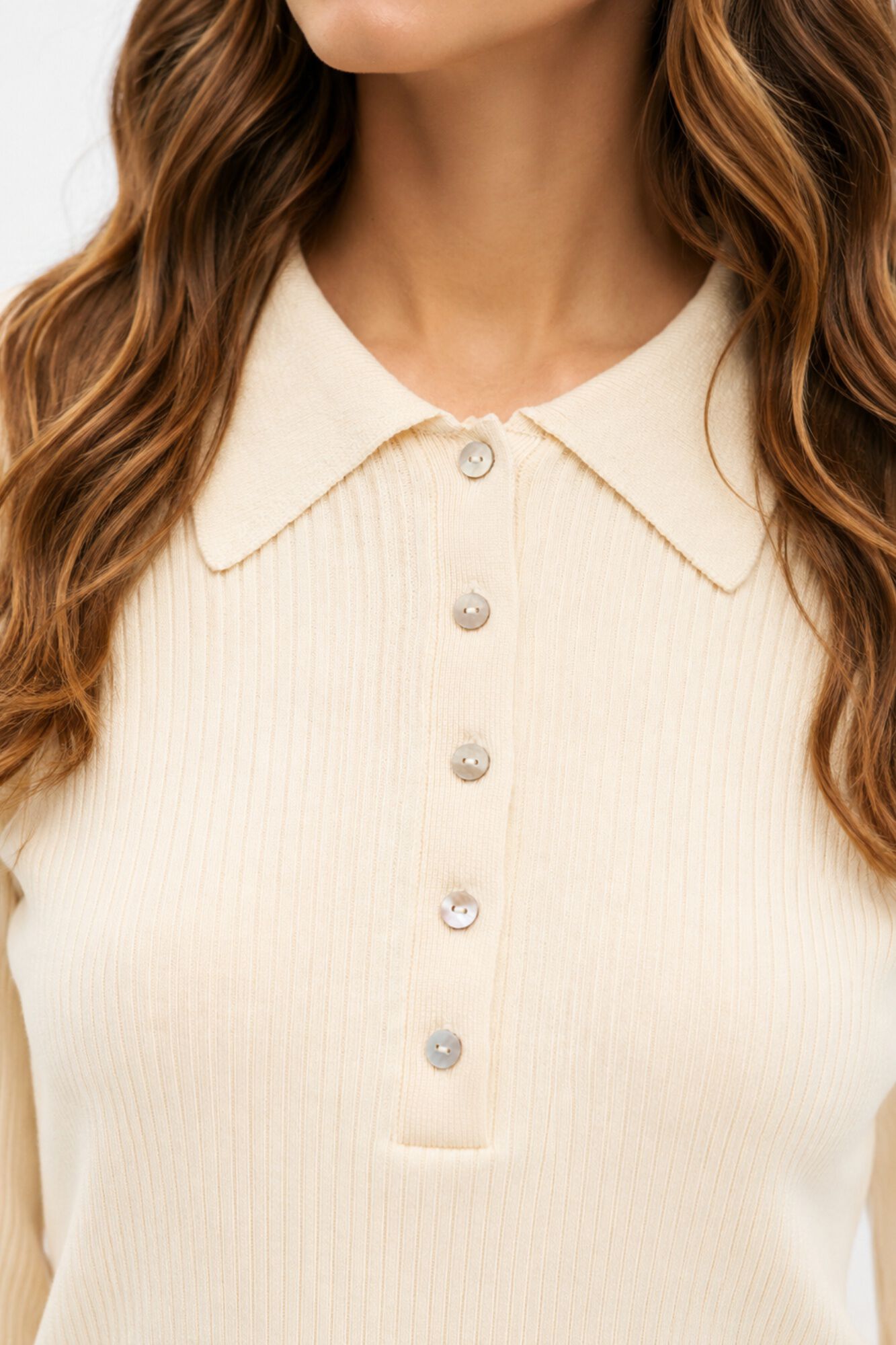 Object Ribbed polo neck jumper