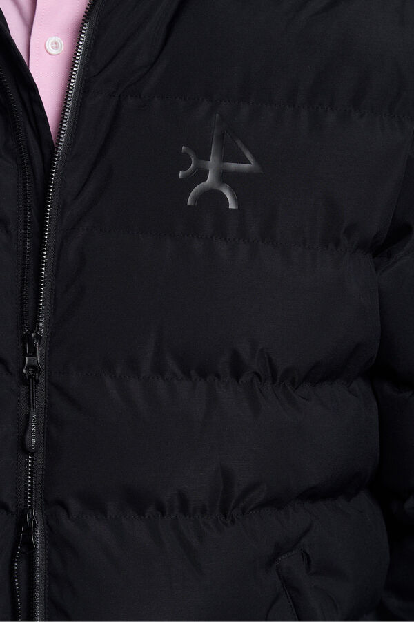 Valecuatro Casaco acolchoada preta com relevo Preto