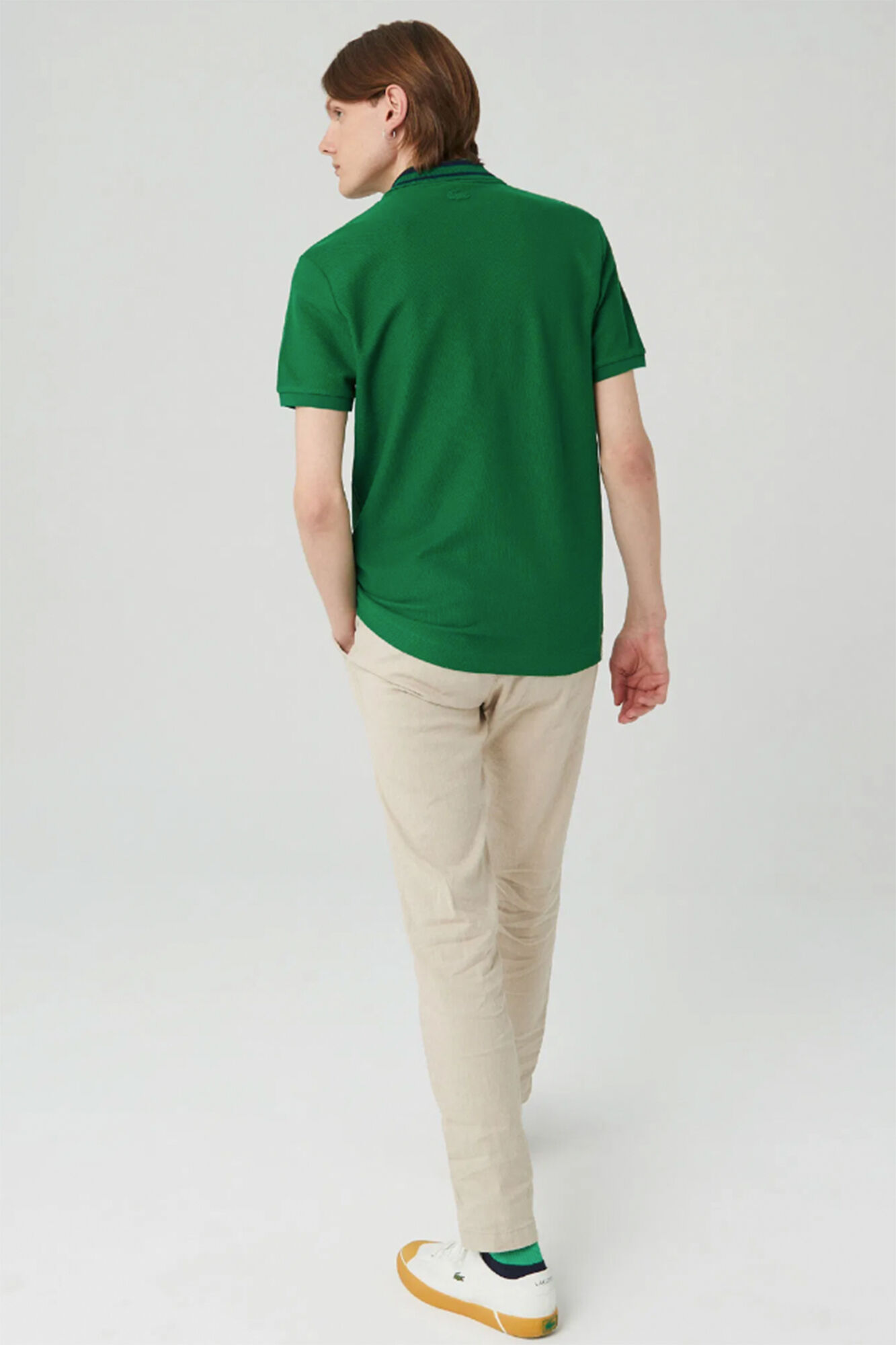 Lacoste Camisa polo oversize com estampado de crocodilo