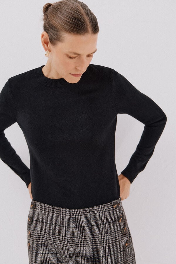 Cortefiel Soft feel jumper Black