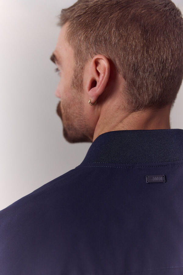 OOTO Blus&atilde;o bomber t&eacute;cnico Azul