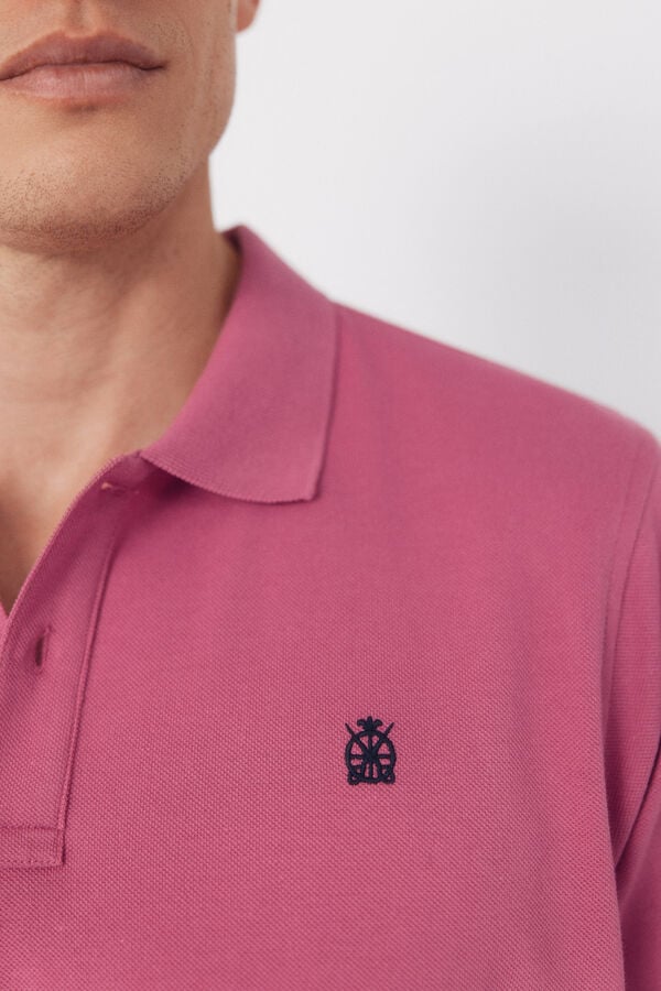 Cortefiel Basic piqué polo shirt Pink