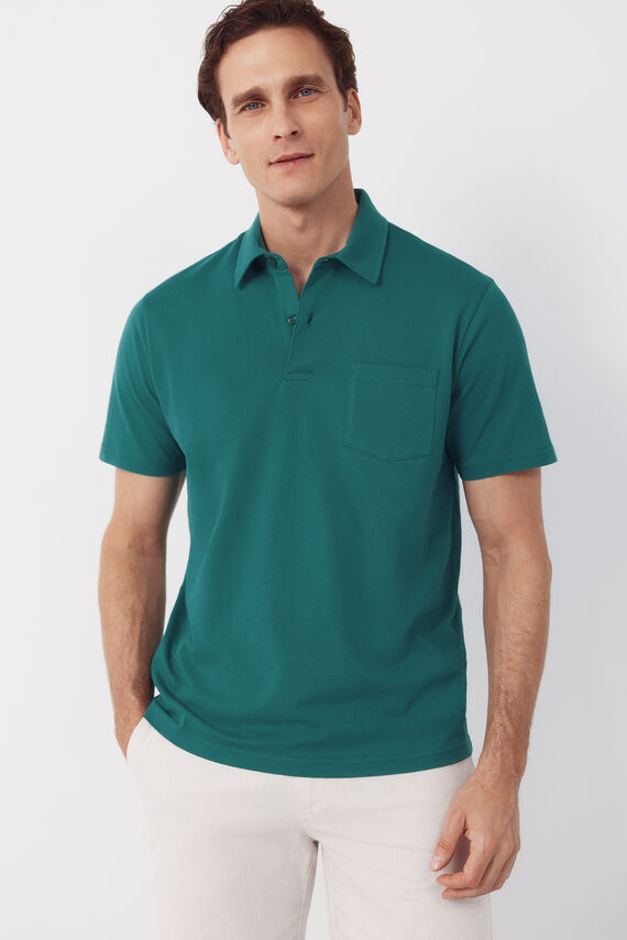 Polo liso bolsillo