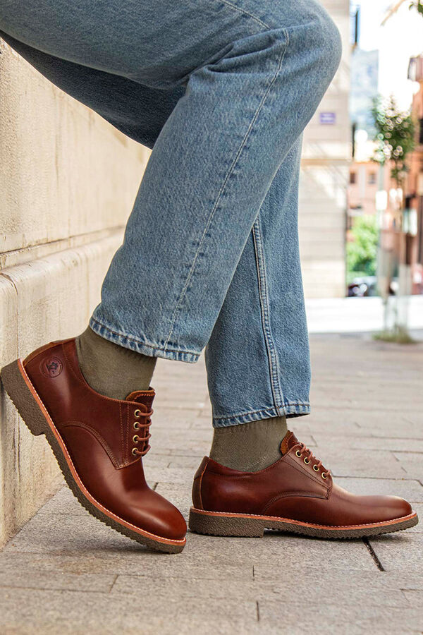 Panama Jack Zapato hombre piel Marr&oacute;n