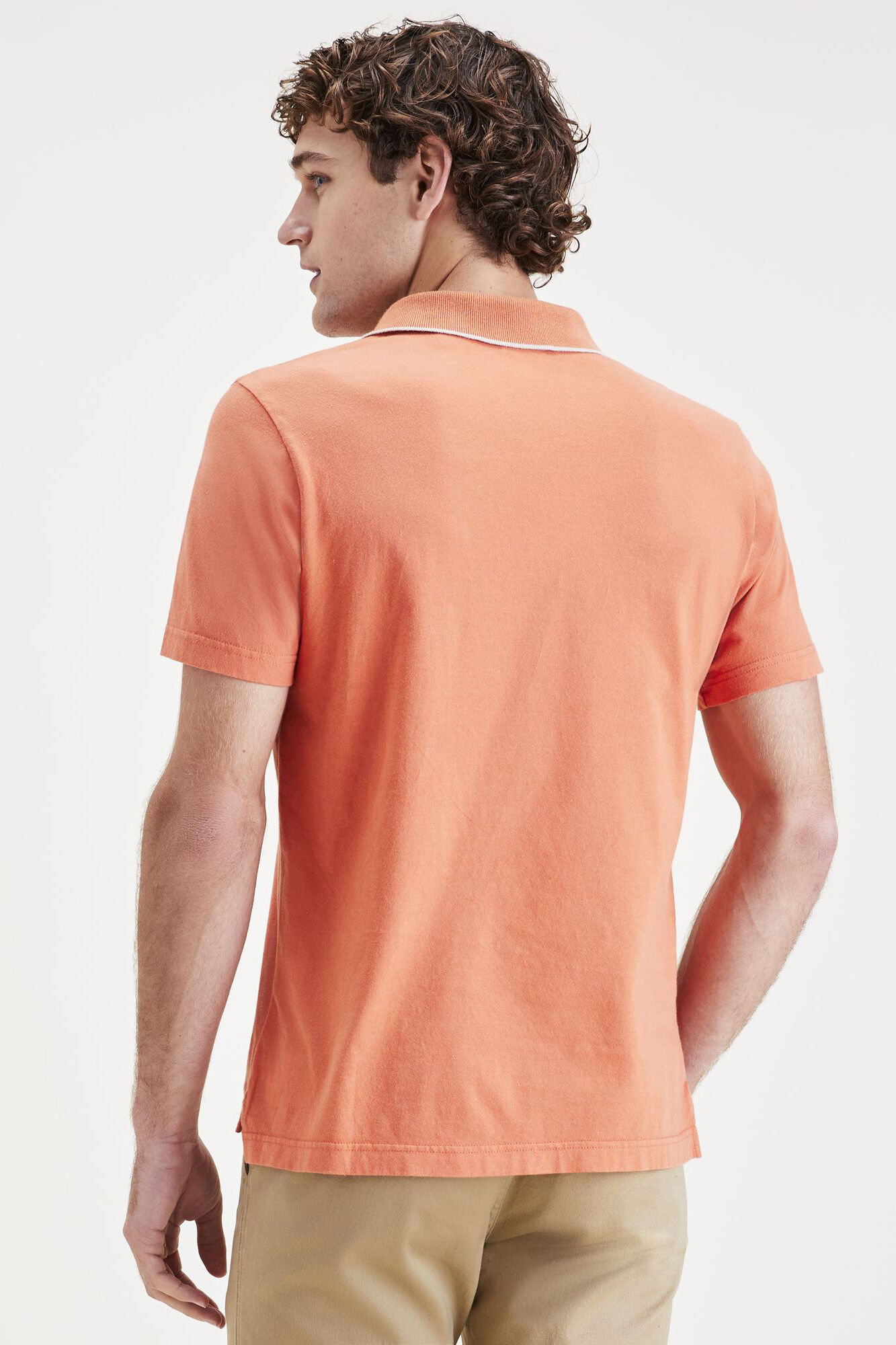 Mens peach shop polo shirt