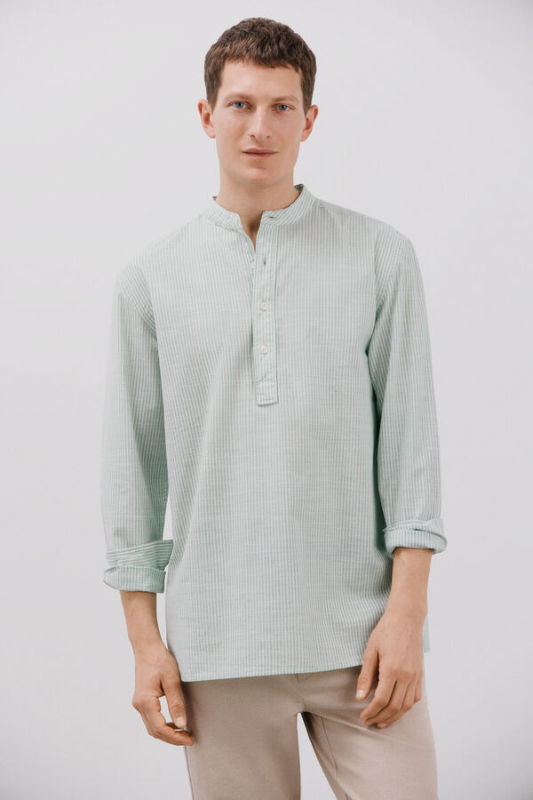 Cortefiel striped T-shirt  Green
