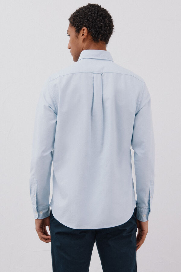 Cortefiel Plain oxford shirt Blue