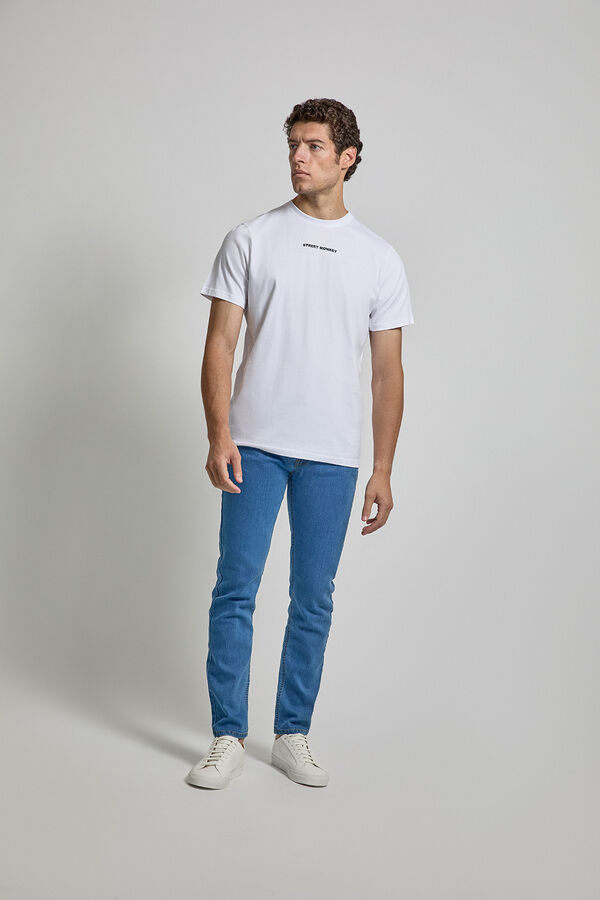 Street Monkey T-shirt manga curta Branco