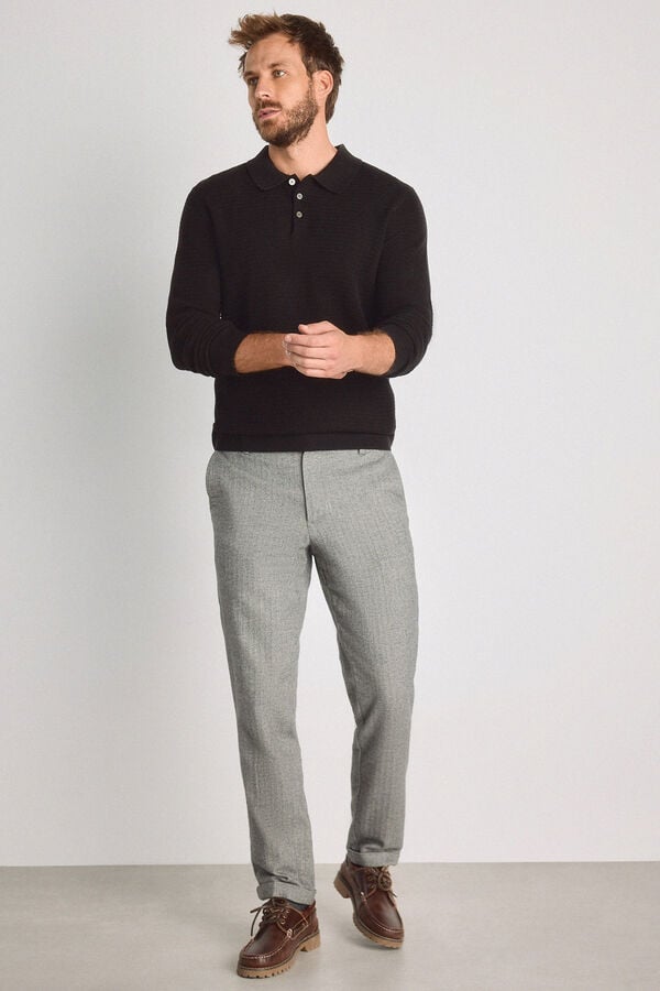 Jack & Jones Polo regular 100% algod&atilde;o Castanho