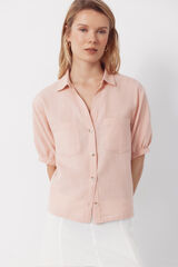 Cortefiel Rustic short sleeve shirt Pink