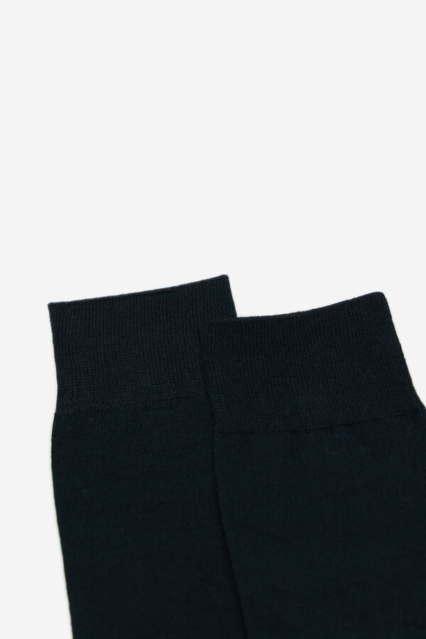 Cortefiel Plain dress socks Black