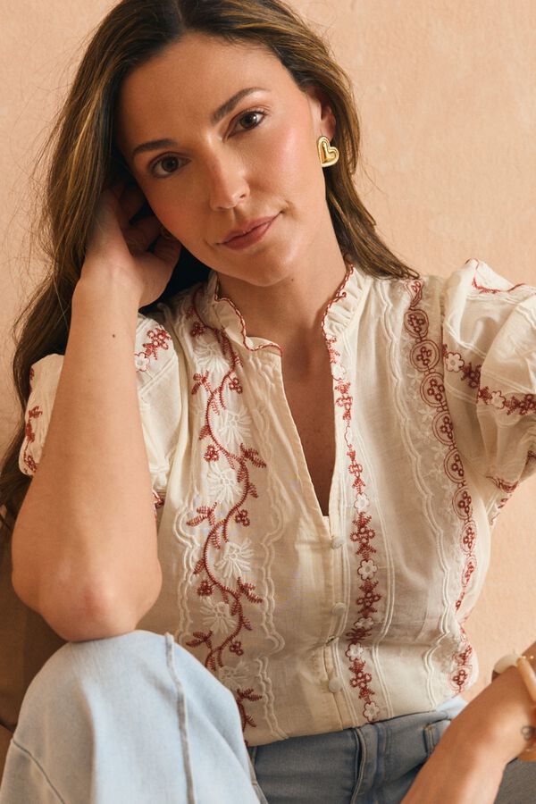 Pol&iacute;n Et Moi Blusa bordada Harper Impress&atilde;o