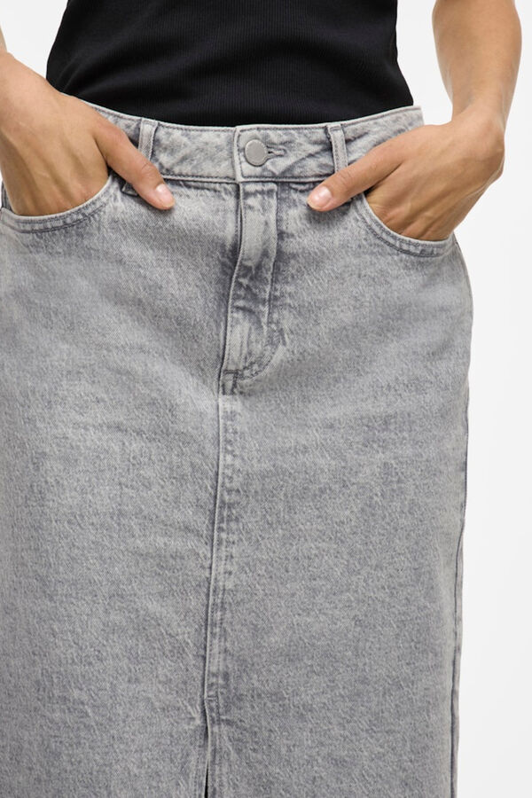 Vila Saia midi jeans Cinzento