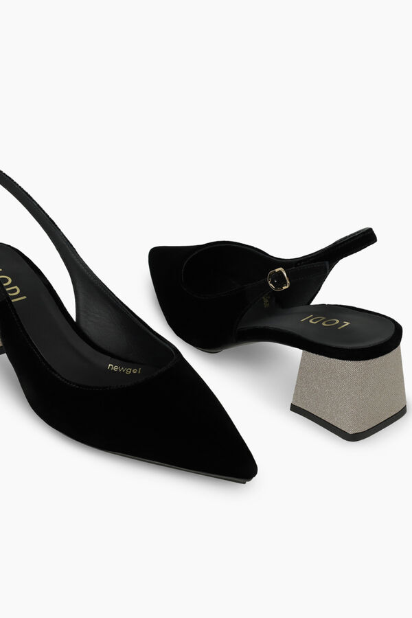 Lodi Velvet court shoes Black