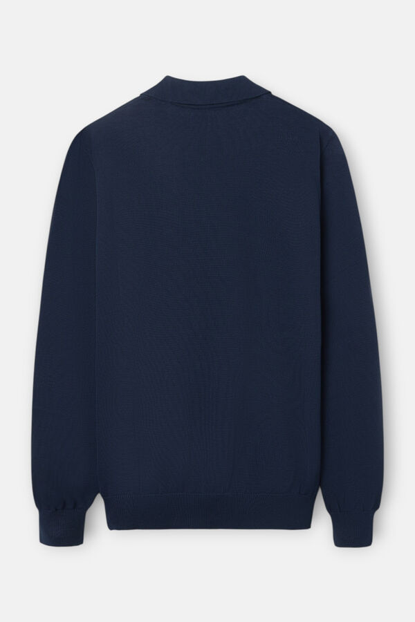 Silbon Camisola de gola polo Azul