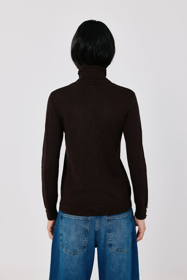 Cortefiel Roll neck jumper Dark brown
