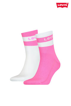 Cortefiel Neon striped ankle Levi’s® socks pack Pink