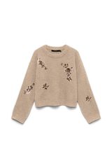 Vero Moda Camisola com lantejoulas Castanho