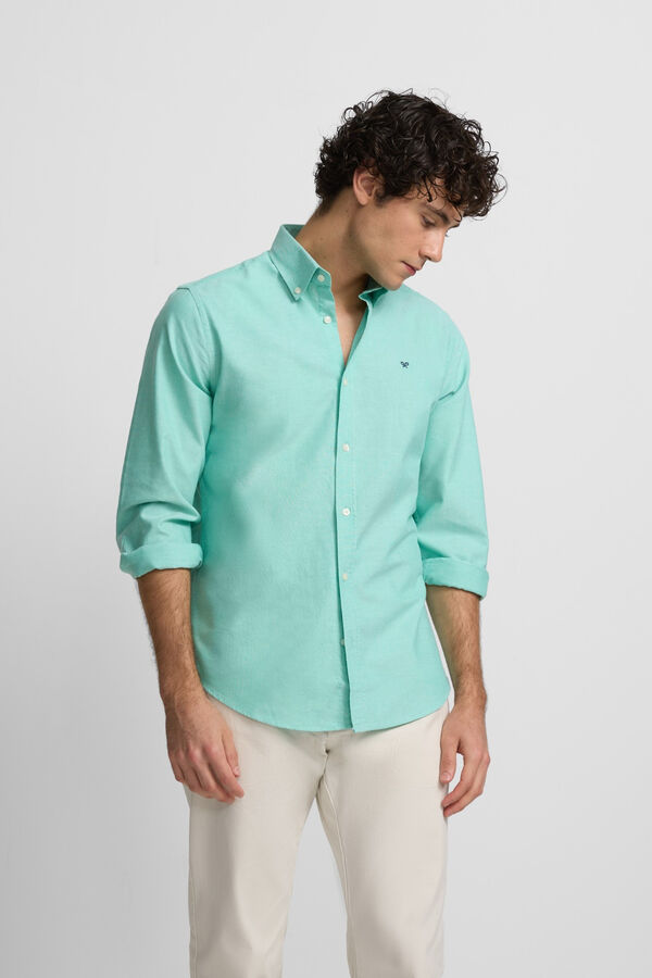 Silbon Camisa esportiva oxford Verde