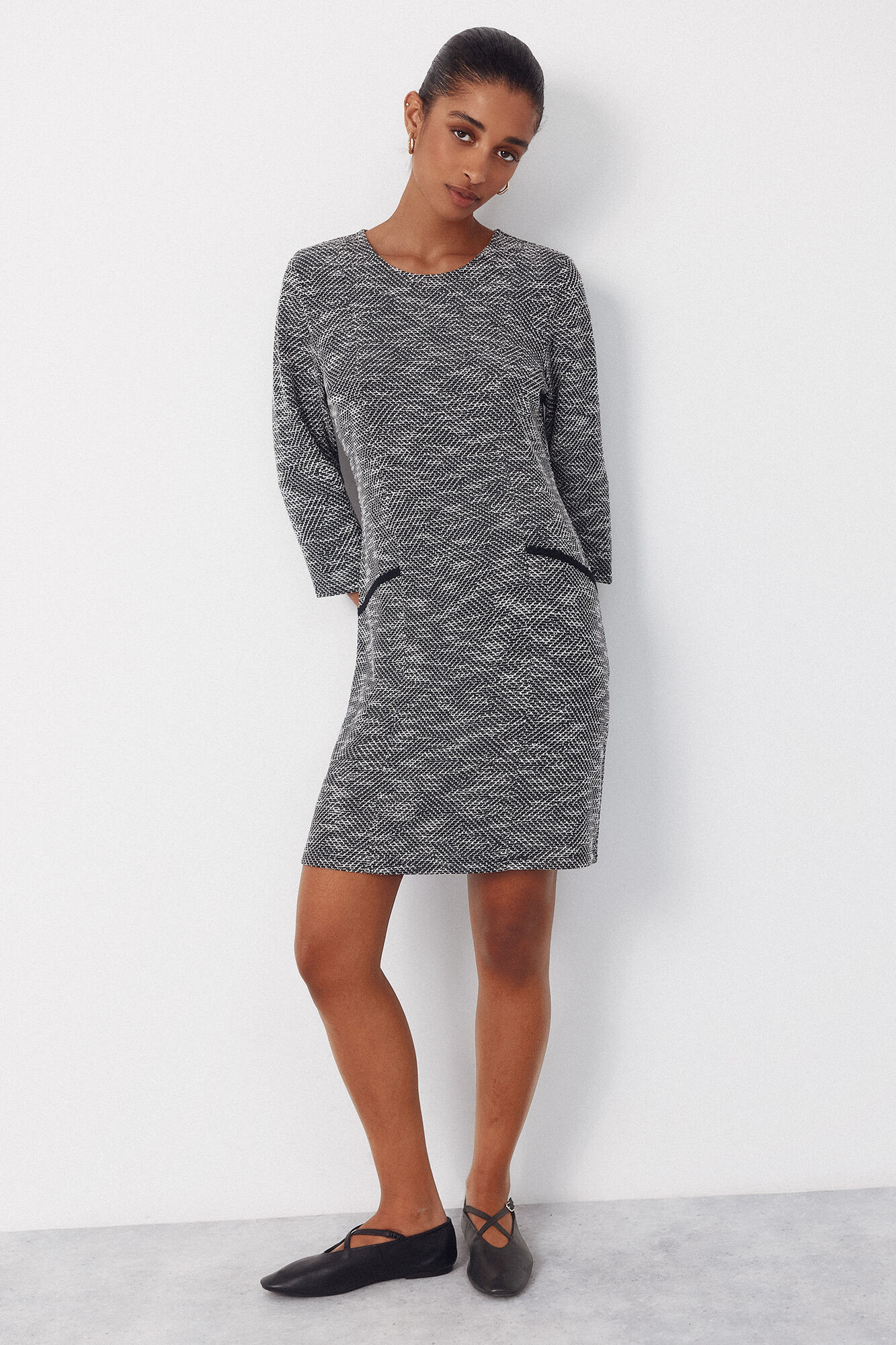 Cortefiel Vestido curto de tweed