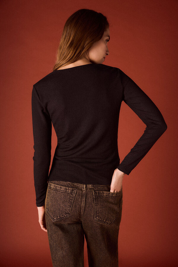 Slowlove Top escote nudo Negro