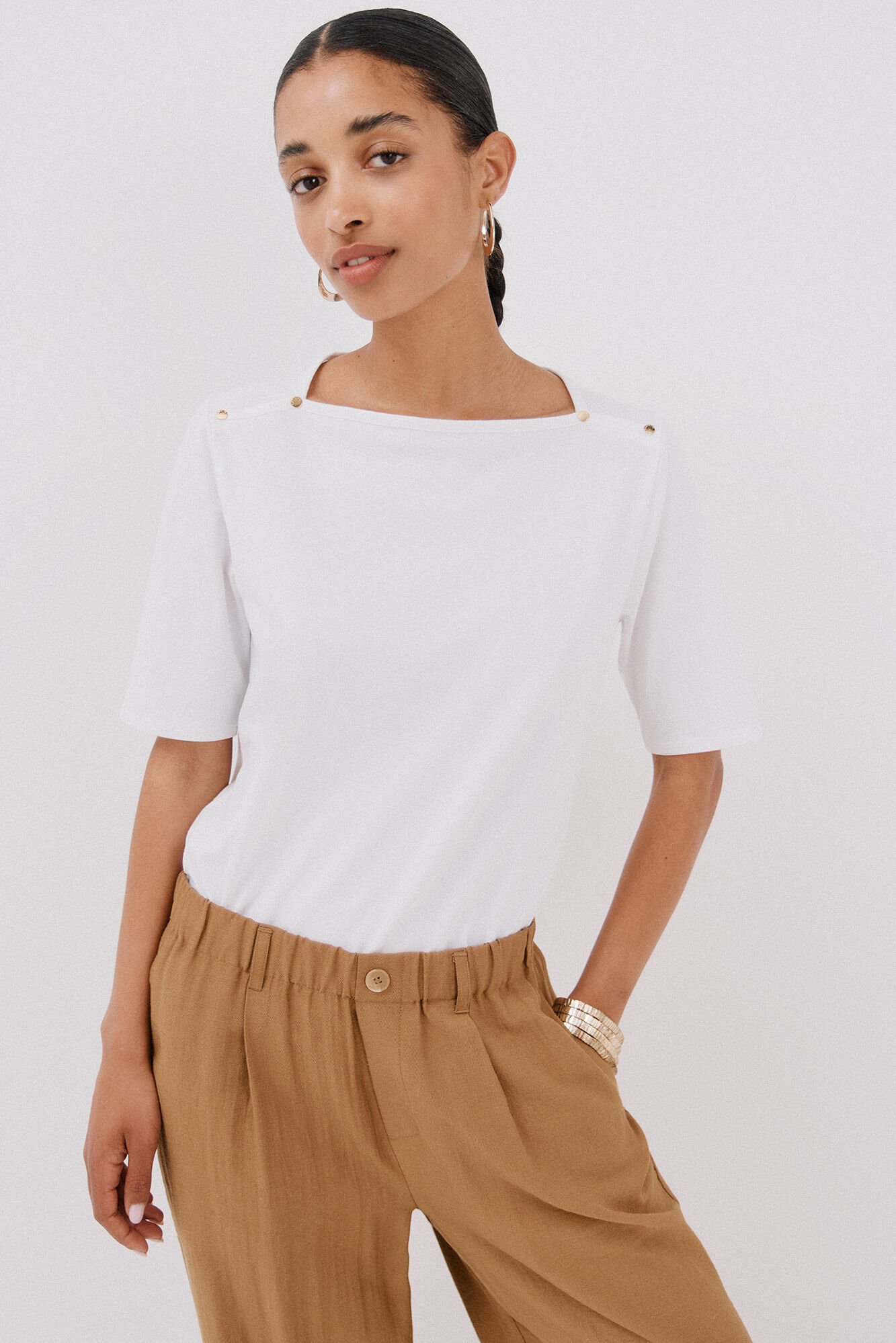 Cortefiel T-shirt b&aacute;sica decote barco