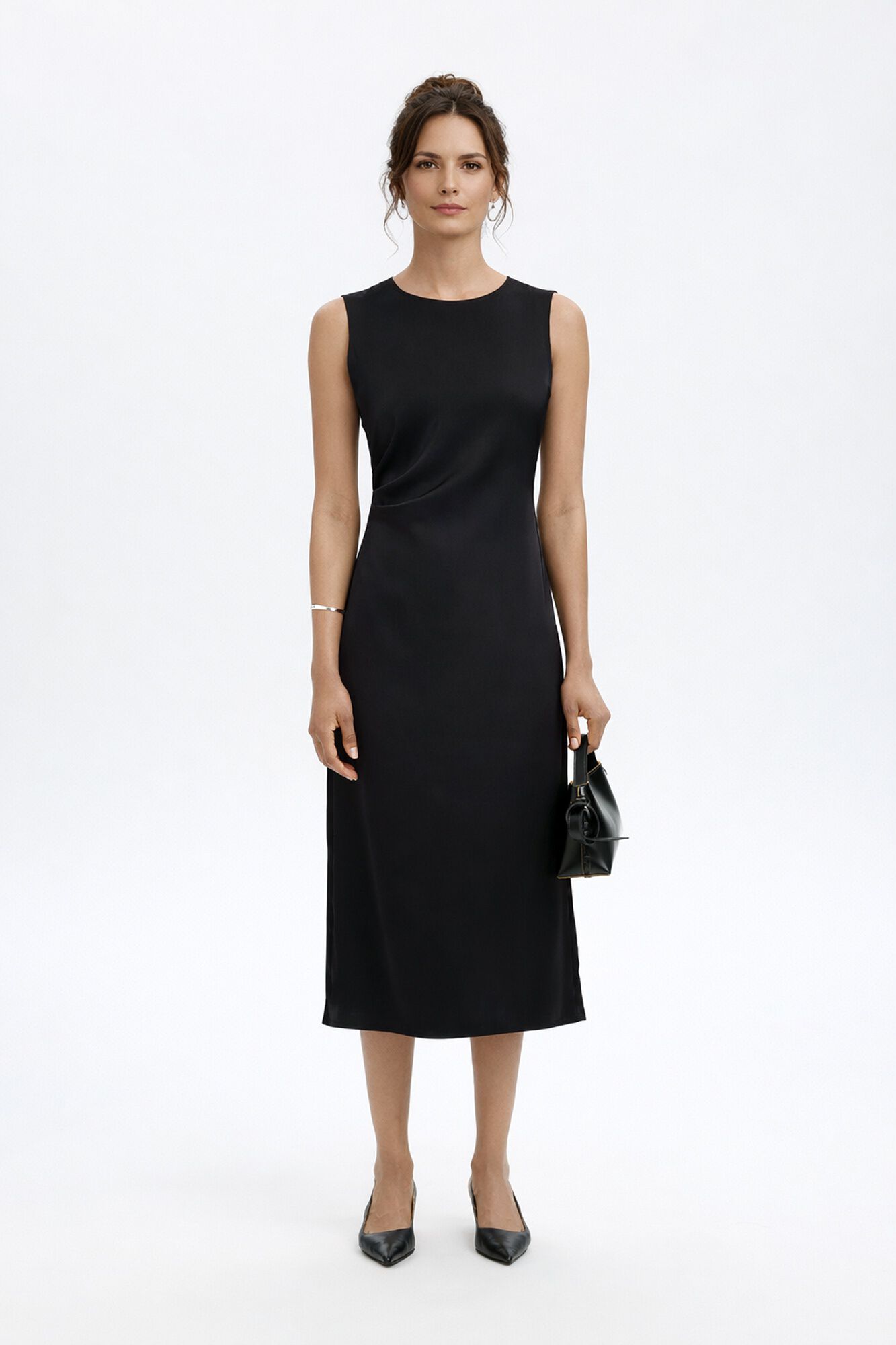 Selected Vestido midi sem mangas