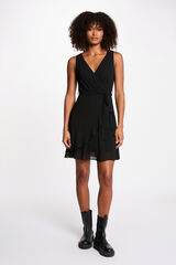 Morgan Vestido curto cruzado Preto